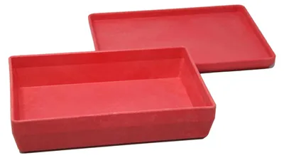 Stapelbare Aufbewahrungsbox RE-Wood® 25x18x6 cm rot 1,5 l
