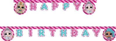 Produktbild von Happy Birthday LOL Glitterati-Banner, 210 cm