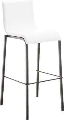 Produktbild von CLP Barhocker Avola Leder Flach B78 Metallgestell schwarz weiß