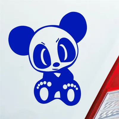 Produktbild von Auto Aufkleber Bad Panda Pandabär Bär Lustig 12x10 cm Dunkelblau Sticker Heckscheibenaufkleber