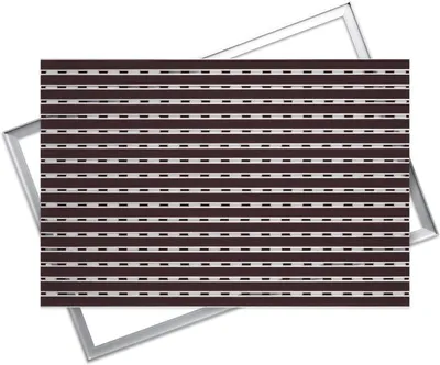 Produktbild von POLENTEX Premium Aluminium Fußmatte Heavy Duty mit Rahmen, 80x60, Braun, 22 mm, Bürsteneinlage, 500 kg/m²