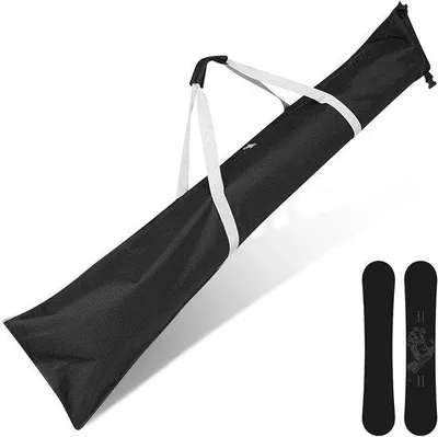 Productafbeelding van Skitassen - Ski opbergtas - Wintersport vervoer - Waterafstotend materiaal - 185 cm - Zwart