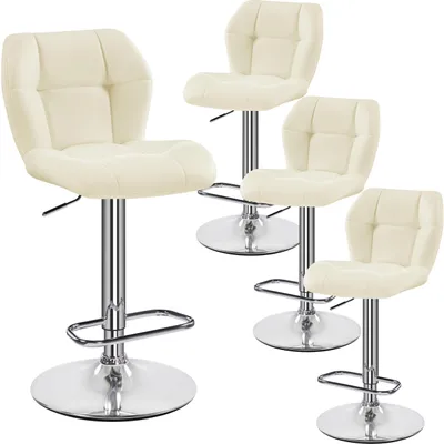 Produktbild von Yaheetech Barhocker 4er Set Höhenverstellbar 360°Drehbar Barstühle Küchenstühle