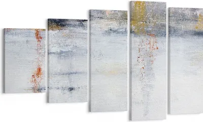 Produktbild von Bild auf Leinwand - Leinwandbild - 5 Teile - Abstraktion weiß verschwommen - 100x60cm - Wand Bild - Wanddeko - Wandbilder - Leinwanddruck - Bilder - Wanddekoration - Leinwand bilder - EG100x60-4535