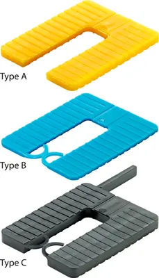 Produktbild von Roto Euroklick-Set A Typ 2 Unterlegplatten - Unterlegklötze in diversen Größen WÜ, Kunststoff - 1310 Stück