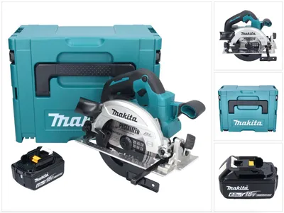 Immagine prodotto di Sega circolare portatile a batteria Makita DHS 661 G1J 18 V 165 mm + 1x batteria 6,0 Ah + Makpac - senza kit di ricarica