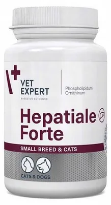 Imagen del producto de Vet Expert Hepatiale Forte, 40 cápsulas. Suplemento para apoyar la función hepática en perros de razas pequeñas y gatos