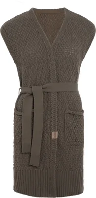 Produktbild von Knit Factory Luna Strickweste - Cappuccino - 40/42
