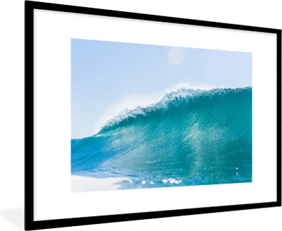 Produktbild von MuchoWow® MuchoWow® Gerahmtes Poster Meer - Golf - Blau 90x60 cm - Poster mit zchwarzem Bilderrahmen - Wanddekoration - Fotos