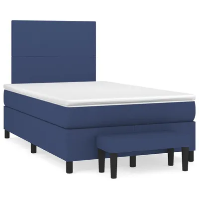 Produktbild von Boxspringbett mit Matratze Blau 120x190 cm Stoff