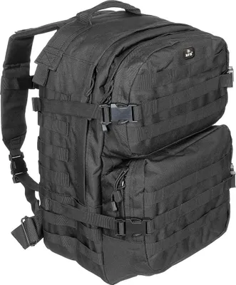 Image de MFH - ASSAULT PACK II LARGE NOIR 30343a env. 40 L (sac à dos) Grand sac à dos noir