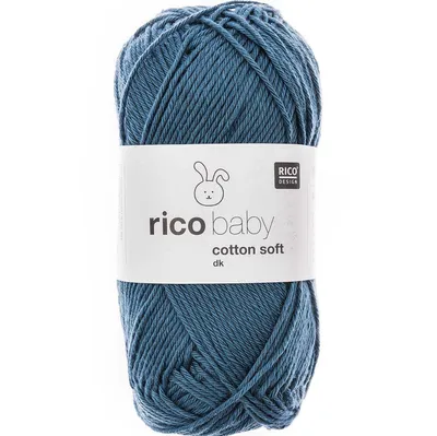 Produktbild von Rico Design | Baby Baumwolle Soft dk | 50g 125m grau blau