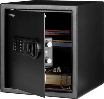 Image de Armoire de sécurité en acier noir 33 x 33 x 36 cm à ouverture électronique
