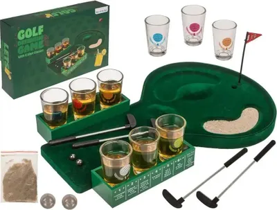 Produktbild von Mini Golf Party Game - Gläser + Bälle + Golfschläger