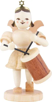 Produktbild von Kurzrockengel mit Langtrommel, natur (6,6cm) von Blank Kunsthandwerk