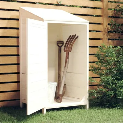 Image de Vidaxl Abri de jardin 55x52x112 cm Festkiefer weiß