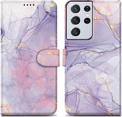 Obrázek produktu pro Cadorabo Ochranné pouzdro pro Samsung Galaxy S21 ULTRA Case Design Purple Mobile Case Cover Magnetic Case Cover