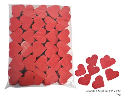 Image de CONFETTI  1 kg. Cœur, rouge