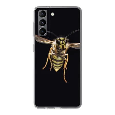 Produktbild von MuchoWow® Handyhülle Schutzhülle Hülle für Samsung Galaxy S21 Wespe - Insekten - Porträt Silikon Softcase Handy Hülle