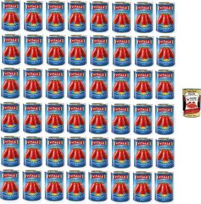 Produktbild von Vitale Pomodori pelati Geschälte Tomaten 48x 400gr + Italian Gourmet Polpa 400g