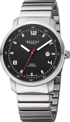 Produktbild von Regent Metallband Herren Uhr GM-2106 Armbanduhr Automatik silber Metallarmband D2URGM2106