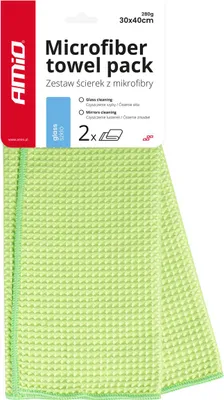 Produktbild von Mikrofaser Waffeltuch Glasreiniger 40x30 cm 2 Stück AMIO-03734