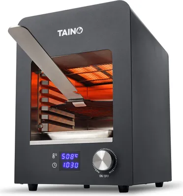 Produktbild von TAINO Beef-Grill elektrisch Oberhitzegrill Steakgrill 800 Grad Hochleistungsgrill Edelstahl Schwarz