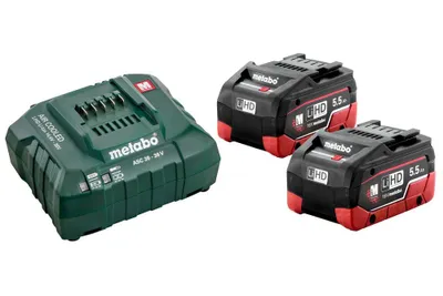 Obrázok produktu pre Metabo Akku Basis Set 2x 5,5 Ah Werkzeugakku inkl. Ladegerät Ersatzakku