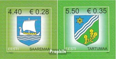 Produktbild von Briefmarken Estland 2007 Mi 575,590 (kompl.Ausg.) postfrisch Wappen