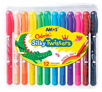 Produktbild von Silky Twisters Colored Pencils – 12 Pieces