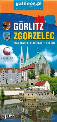 Immagine prodotto di Zgorzelec-Görlitz / Circondario di Zgorzelec. Mappa della città / Mappa turistica. Galileos
