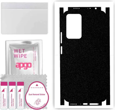 Produktbild von apgo Rückseite + Seiten Schutzfolie, Skin, kompatibel mit Xiaomi 11i, Hinten Displayschutzfolie aus Vinylfolie, kratzfest, einfache Montage - Mattschwarz