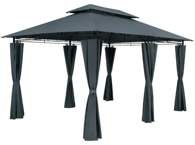 Immagine prodotto di Casaria Gazebo Topas Padiglione 3x4m in Metallo Resistente Idrorepellente con Pannelli Laterali Tendone da Giardino Feste