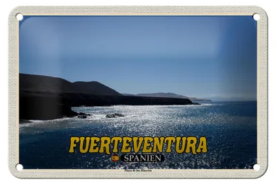 Produktbild von Blechschild Reise 18x12cm Fuerteventura Spanien Playa de los Muertos