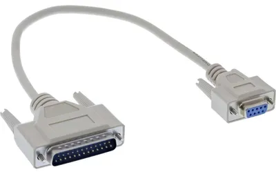 Zdjęcie produktu dla InLine S-19255A, Szary, 0,33 m, DB9F, DB25M, Męska, Żeńska