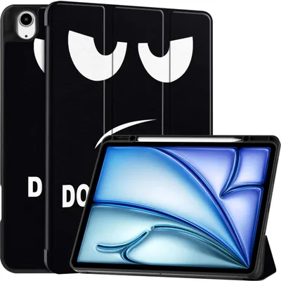 Produktbild von Mobigear Tri-Fold iPad Air 13 Zoll (2024) Hülle Klapphülle + Stifthalter - Do Not Touch