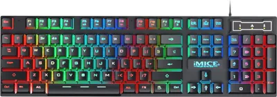 Produktbild von USB mechanische Tastatur, Beleuchtet, 104 Tasten, Ergonomisch, Mehrfarben Hintergrundbeleuchtung, Multimedia