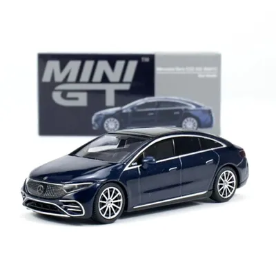 Image de Mercedes-Benz EQS 580 4MATIC LHD Bleu nautique métallisé - Mini GT 1:64