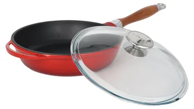 Image de Poêle à frire Lava - 24 cm - 2,0 litres - Fonte - Rouge