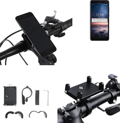 Produktbild von K-S-Trade Handyhalterung für das Fahrrad kompatibel mit Nokia 3.1 A Halter Lenkstange Fahrradhalterung Motorrad Bike Mount Befestigung Smartphone