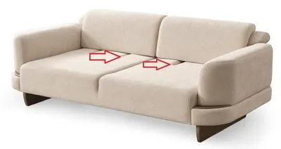 Obrázek produktu pro Elegantní třísedák, krémová látková potahová látka, pohodlná pohovka do obývacího pokoje