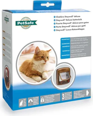 Zdjęcie produktu dla PetSafe Cat Flap 4-Way Magnetic Deluxe 420 Brown