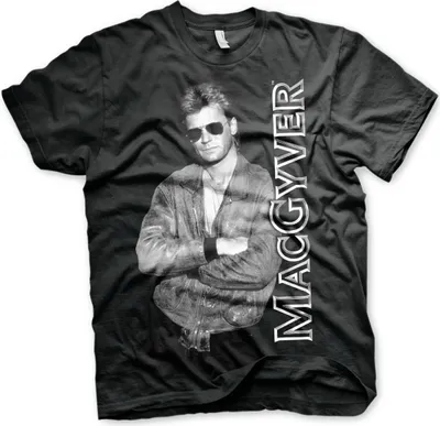 Produktbild von Cool Macgyver T-Shirt - Medium - Black