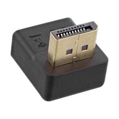 Produktbild von InLine DisplayPort Adapter, DisplayPort Stecker / Buchse, nach oben gewinkelt, DisplayPort male, DisplayPort, Schwarz