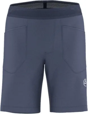 Dunkelblaue Shorts "Flatanger Short M" von La Sportiva; geeignet für Herren; mit zwei Taschen.
