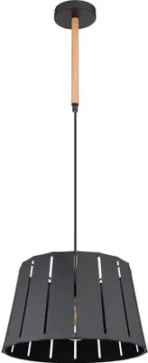 Produktbild von Hängeleuchte, Holzoptik Metall, schwarz braun matt, H 120 cm