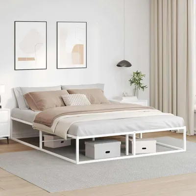Productafbeelding van Maison Exclusive - Bedframe zonder matras, wit, 160x200 cm, metaal