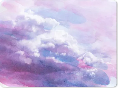 Produktbild von MuchoWow® Mauspad Mousepad Eine Illustration eines rosa Himmels mit Wolken 23x19 cm - Mousepads - Maus Mat - Pad - Mausunterlage - Schreibtischunterlage - Mauspad