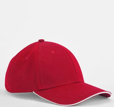 Immagine prodotto di Beechfield B820C | EarthAware® Classic Organic Cotone 6 Panel Cap - Sandwich Pe - Farbe: Classic Red/White - Größe: Taglia unica