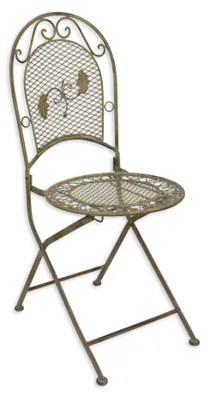 Produktbild von Gartenstuhl Klappstuhl verwittert grün Replikat Retro Design Dekoration